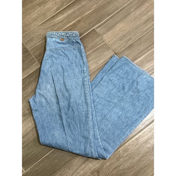 Vintage 70s High-Waist Women's Orange Tab Levi's Bell-Bottoms - Picture 4 of 8